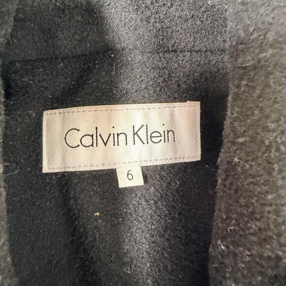 Calvin Klein Coat Women's Size 6 Black Button-Up Long Sleeve Tailored Fit - Picture 7 of 7